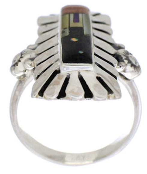 Native American Village Design Multicolor Ring Size 5-3/4 EX42383